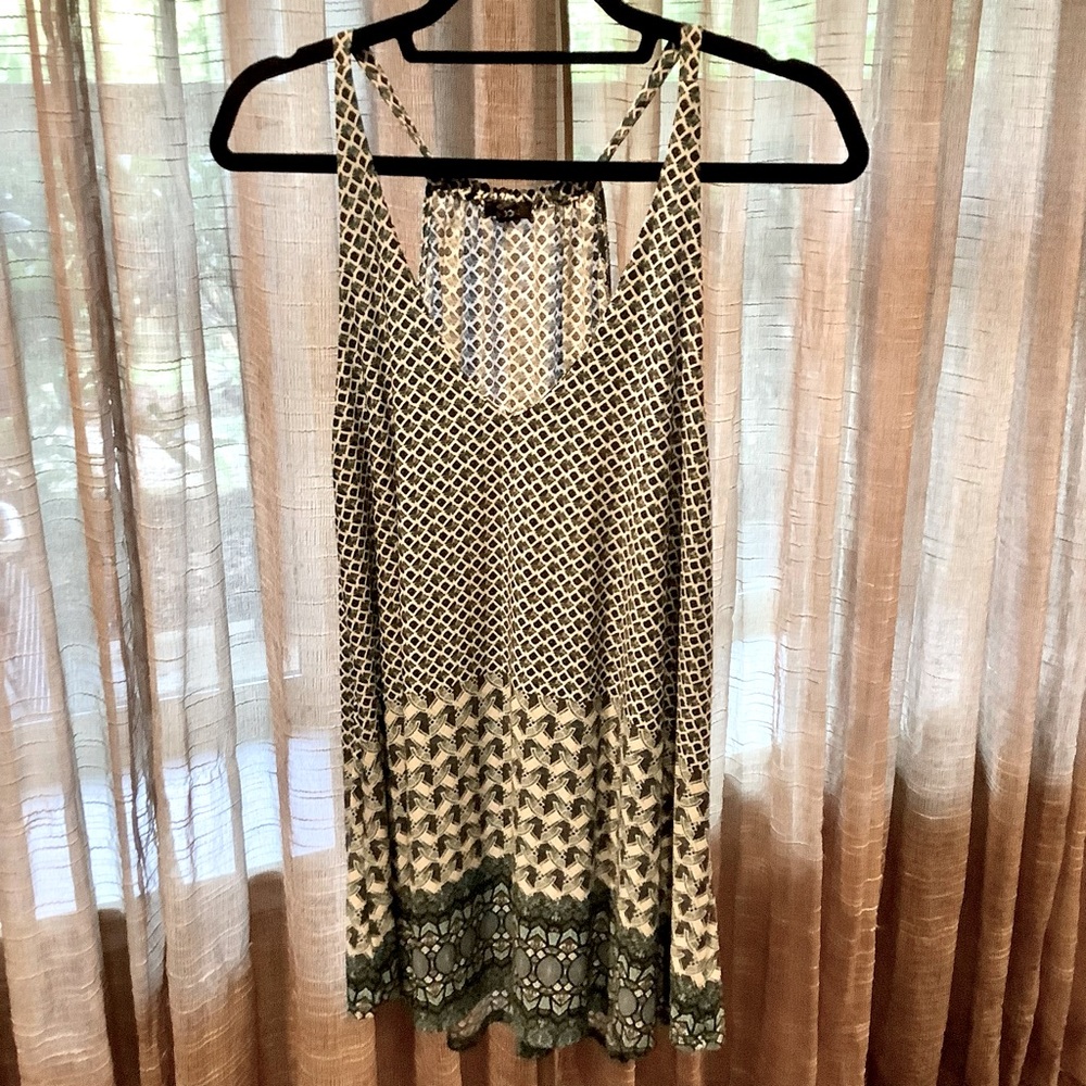 Papermoon stretch knit halter Tank Top Fits M to Large